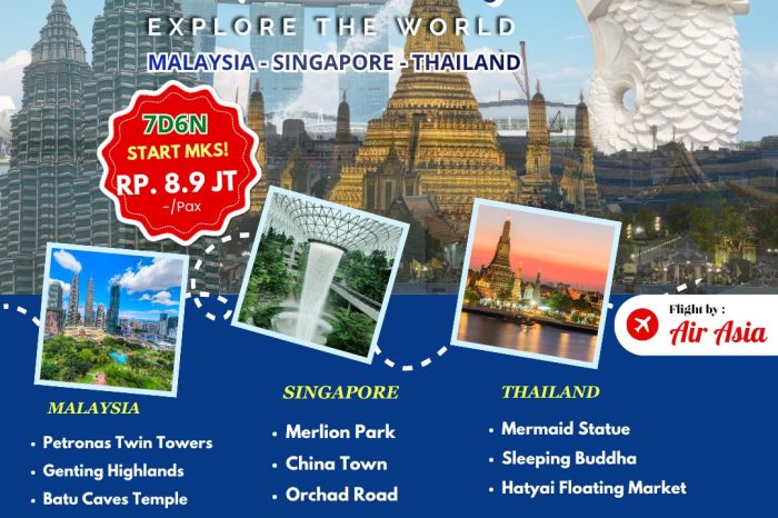 Tour 3 Negara (Malaysia-Singapure-Thailand)